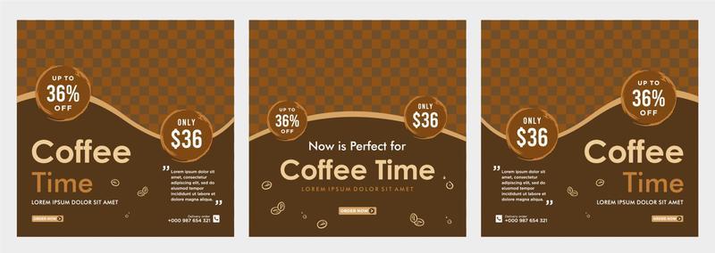 Coffee social media post template