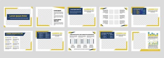 Business presentation templates set. Use for modern presentation background  brochure design  website slider  landing page  annual report  company profile vector