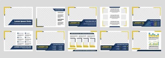 Business presentation templates set. Use for modern presentation background  brochure design  website slider  landing page  annual report  company profile vector