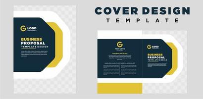 company profile cover template layout design or brochure cover template design vector