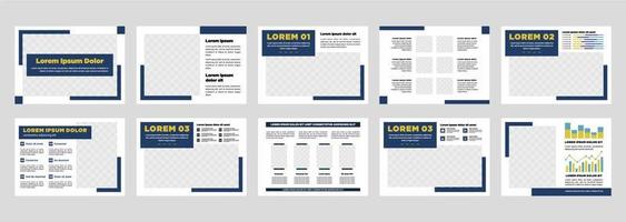 Business presentation templates set. Use for modern presentation background  brochure design  website slider  landing page  annual report  company profile vector