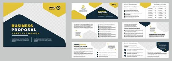 Company profile proposal or brochure template layout design shape minimalist business proposal or brochure template design vector