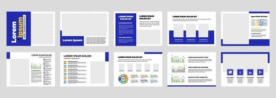 Business presentation templates set. Use for modern presentation background  brochure design  website slider  landing page  annual report  company profile vector