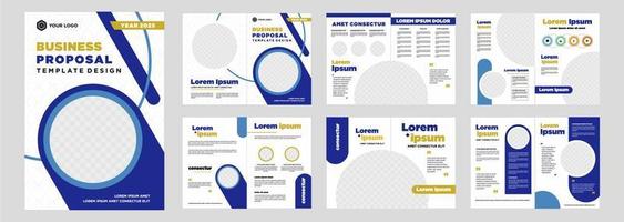 Company profile proposal or brochure template layout design shape minimalist business proposal or brochure template design vector