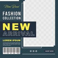 Fashion social media post template vector