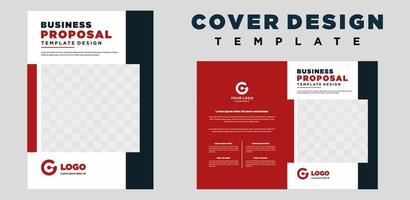 company profile cover template layout design or brochure cover template design vector