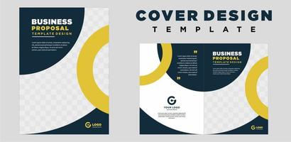 company profile cover template layout design or brochure cover template design vector