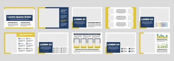 Business presentation templates set. Use for modern presentation background  brochure design  website slider  landing page  annual report  company profile vector