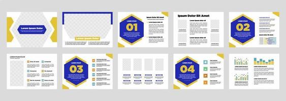 Business presentation templates set. Use for modern presentation background  brochure design  website slider  landing page  annual report  company profile vector