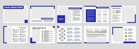 Business presentation templates set. Use for modern presentation background  brochure design  website slider  landing page  annual report  company profile vector