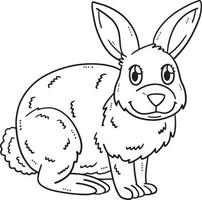 Mother Rabbit Isolated Coloring Page for Kids vector