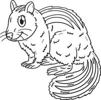 Mother Chipmunk Isolated Coloring Page for Kids vector