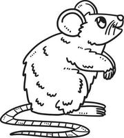 Baby Mouse Isolated Coloring Page for Kids vector