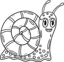 Mother Snail Isolated Coloring Page for Kids vector