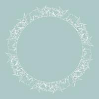 Hand drawn vector circle frame wreath arrangement with peony flowers, buds and leaves. Isolated on white background. Design for invitations, wedding or greeting cards, wallpaper, print, textile