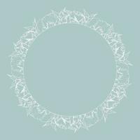 Hand drawn vector circle frame wreath arrangement with peony flowers, buds and leaves. Isolated on white background. Design for invitations, wedding or greeting cards, wallpaper, print, textile