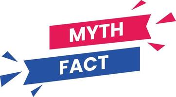 Myth Fact rectangle concept Free Vector