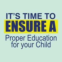 Its time to ensure proper wducation for your child best Motivational quotes Free vector