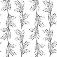 patrón transparente de vector dibujado a mano con flores de peonía, brotes y hojas. aislado sobre fondo blanco. diseño para invitaciones, tarjetas de boda o de felicitación, papel pintado, estampado, textil, papel envolvente