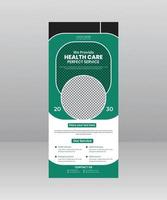 Modern Elegant medical roll up banner, Medical flyer template for hospital, doctor, nurse, and healthcare promotion. x banner, Corporate roll-up banner vector