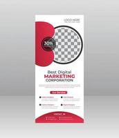 Roll Up Banner Stand Template Design, Business Flyer, Display, X-banner, Flag-banner, and Cover Presentation for Multipurpose vector