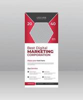 Roll Up Banner Stand Template Design, Business Flyer, Display, X-banner, Flag-banner, and Cover Presentation for Multipurpose vector