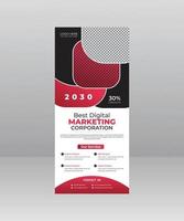 Roll Up Banner Stand Template Design, Business Flyer, Display, X-banner, Flag-banner, and Cover Presentation for Multipurpose vector