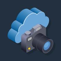 Camera - Isometric 3d illustration. vector