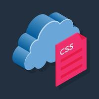 Css File - Isometric 3d illustration. vector