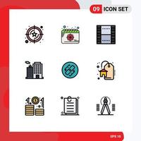 9 Creative Icons Modern Signs and Symbols of link corporation basic business ux Editable Vector Design Elements