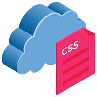 Css File - Isometric 3d illustration. vector