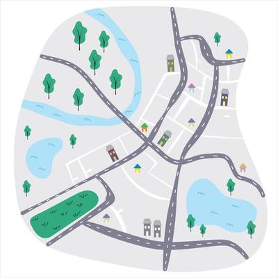 city map for any kind of digital info graphics and print publication.
