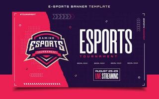 E-sports Gaming Flyer Template with Logo for Social Media Banner vector