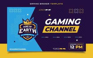 E-sports Gaming Flyer Template with Logo for Social Media Banner vector