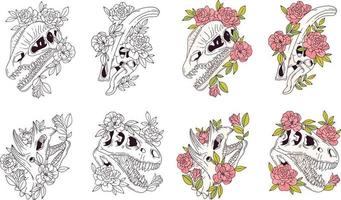 Dinosaur skull tattoo  Cute tattoos Skull tattoo flowers Dinosaur tattoos