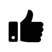 Hand Thumb Up icon. Arm gesture. Symbol for application, design, websites, presentation. Isolated on white background vector