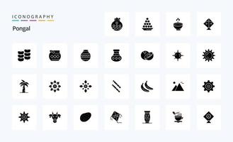 25 Pongal Solid Glyph icon pack vector