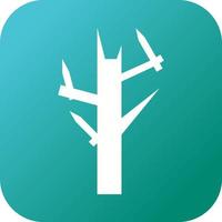 Beautiful Tree without leaves Glyph Vector Icon