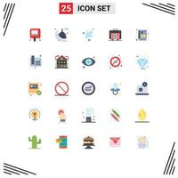 paquete de iconos de vector de stock de 25 signos y símbolos de línea para e book healthbag masjid bag dejó elementos de diseño de vector editables