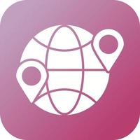 Globe Location Vector Icon