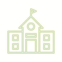 Beautiful College Vector line icon