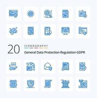 20 Gdpr Blue Color icon Pack like mobile surveillance gdpr security file vector