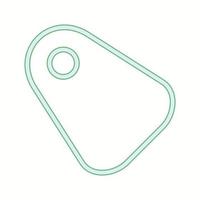 Beautiful Tag vector line icon