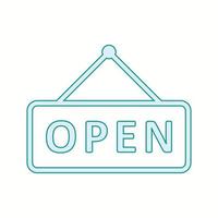 Beautiful Open tag vector line icon