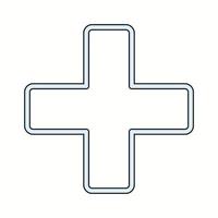 Beautiful Plus vector line icon