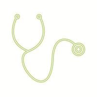 Beautiful stethoscope vector line icon