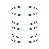 Beautiful Database vector line icon