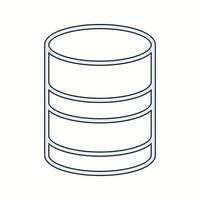 Beautiful Database vector line icon