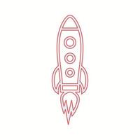 Beautiful Rocket vector line icon