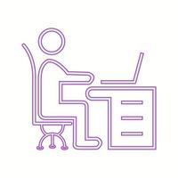 Beautiful Workplace vector line icon